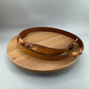 Frye Braided Leather Belt Womens Size XL Cognac Brown Western Boho Casual
